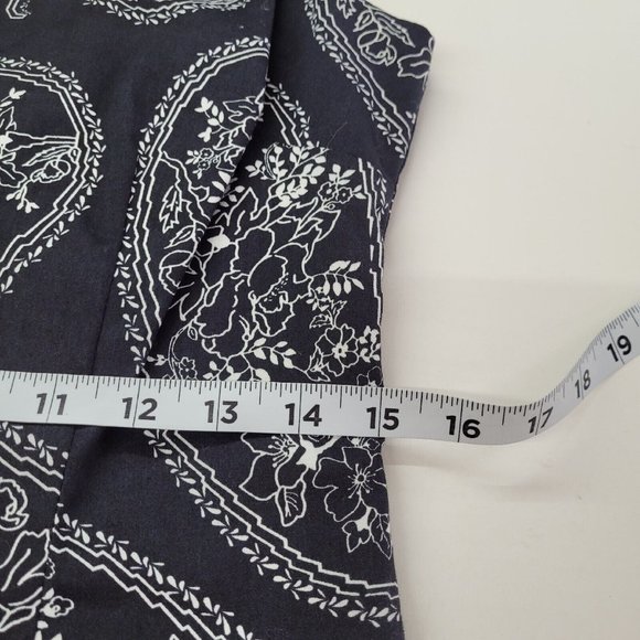 Citrine Dress Womens 8 Sleeveless Black/White Ruffle Hem Sleeveless Slit - Picture 9 of 11